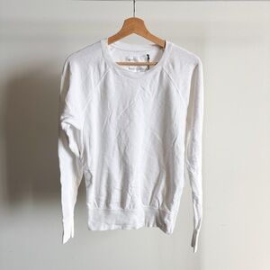 $98 NWT Unsubscribed Fleece Sweatshirt in White Sz X-Small